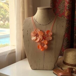 3/$50 Coral Capiz Shell Necklace - ** 3 FOR $50 DEAL + REDUCED SHIPPING **